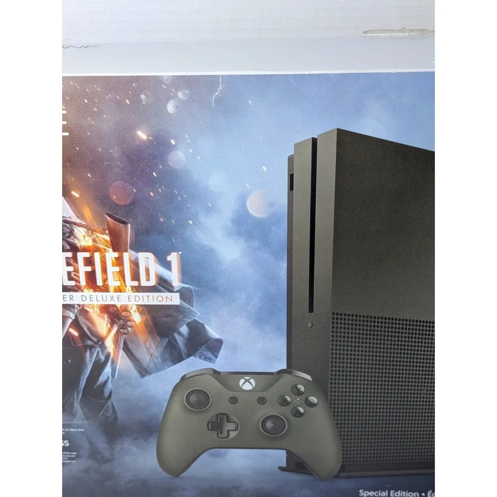 Xbox One S Battlefield 1 Military Green 1TB Console And Box Only
